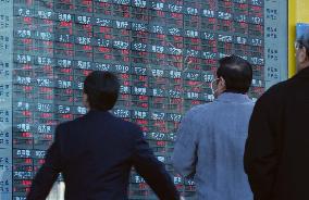 Nikkei dips below 8,000 in morning session
